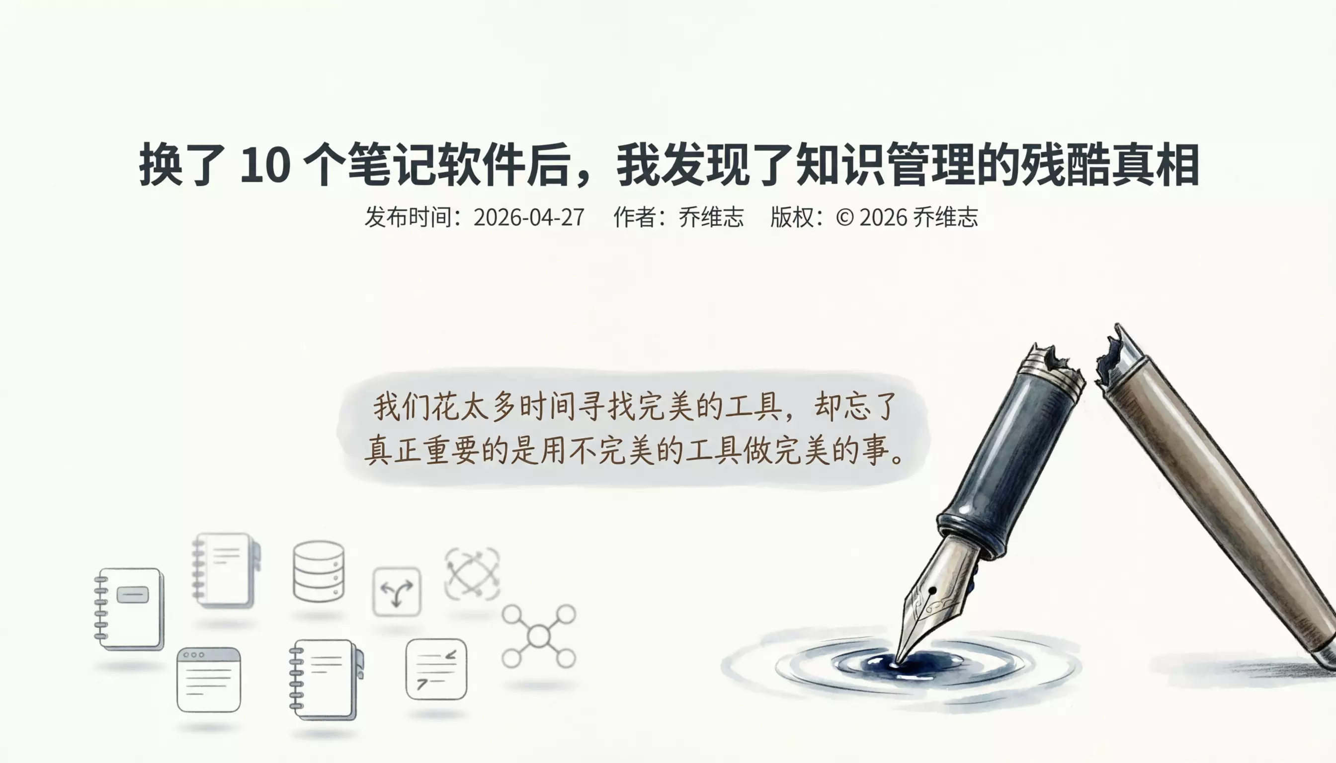 换了 10 个笔记软件后，我发现了知识管理的残酷真相